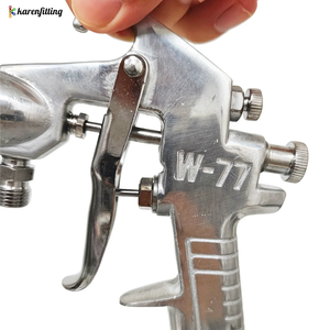 Pistolet de peinture HVLP série W-77, buse de 2,5 mm, alimentation par gravité, pistolet à air comprimé à haute efficacité de transfert pour la rénovation de carrosserie automobile - Product Image 4