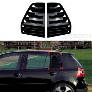 Glossy Black/Carbon Look Car Rear <b>Window</b> Shutter <b>Cover</b> Trim <b>Window</b> Louver Side Vent Trim for Volkswagen Golf 5 MK5 Car Styling - Product Image 1