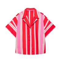 Ropa de Mujer MYST&ZA, Novedad de Verano 2026: Camisa a Rayas con Cuello Polo, Elegante, Sencilla y Versátil, 1971173 1971073