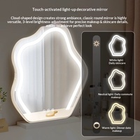 Meuble de rangement de chambre à coucher de style crème moderne avec coiffeuse intégrée