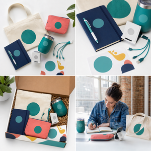 Kit de Bienvenida Personalizado para el Regreso a Clases con Bolso, Cuaderno, Vaso Térmico, Estuche para Lápices, Soporte para Teléfono y Cable de Carga - Product Image 2