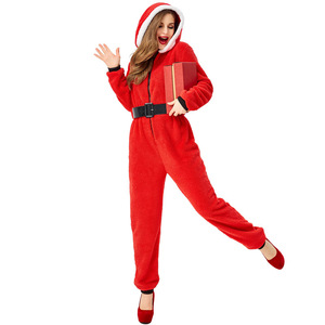 Disfraz de Navidad para Mujer, Mono Rojo con Capucha de Santa Claus, Excelente Calidad, Marca Shojo - Product Image 4