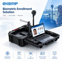 Kit Pendaftaran Biometrik Tingkat Nasional 4-4-2 Slap Roll Fingerprint Binocular Eye Scanner Signature untuk Pos Imigrasi
