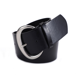 Cinturón de Cuero PU de Alta Calidad con Hebilla de Aleación Negra, Múltiples Tallas para Mujer, Informal, a la Moda, para Vestidos, Camisas y Pantalones - Product Image 4