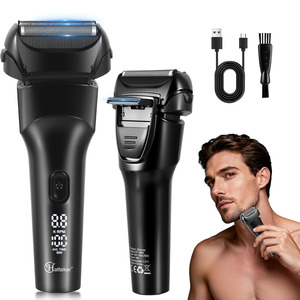 Rasoio Elettrico Professionale Hatteker HT-959 <span class=keywords><strong>per</strong></span> Uomo con Tripla Testina, Alimentazione USB, Display Digitale, Senza Fili <span class=keywords><strong>per</strong></span> una Rasatura Liscia - Product Image 3