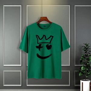 100% โพลีเอสเตอร์สำหรับผู้ชายมาใหม่เสื้อยืดคอกลมทรงหลวมโอเวอร์ไซส์ผ้าโพลีเอสเตอร์180กรัมสไตล์วินเทจพิมพ์ดิจิตอลตัวอักษรสั้นพอดีตัว - Product Image 4