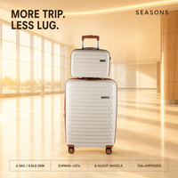 Ensemble de bagages extensibles 4 pièces en PP pur, 13, 20, 24, 28 pouces, valise rigide légère à roulettes, serrure TSA, 8 roues, style simple et classique