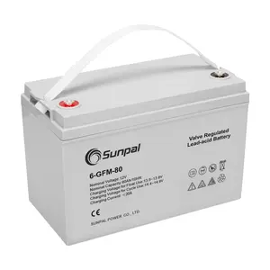 Sunpal bateria de 12 v, 33ah 44ah 12 v 55ah 68ah 75ah 80ah 90 ah 20hr, baterias para cadeiras de rodas elétricas de ciclo profundo