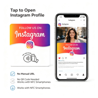 NFC Ins Bewertungskarte Maßgefertigte Acryl-Plakette Stehende Tap-Karte zur Instagram-Bewertungsförderung NFC213