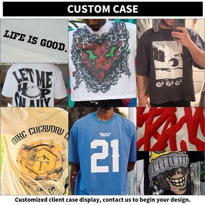 เสื้อยืดผ้าฝ้าย100% ทรงโอเวอร์ไซส์สำหรับผู้ชาย - Product Image 5