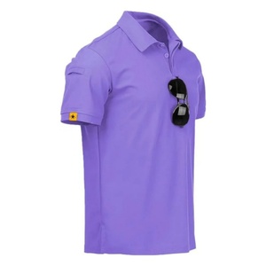 Camisetas Polo de Verano para Hombre, Transpirables, 95% Poliéster, 5% Elastano, Color Caqui, Casuales, para Exteriores, Oficina y Negocios - Product Image 5