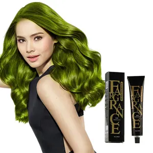 Gray Coverage Professional Salon Low Ammonia Hair Dyeing Herbal Dark Green Hair Dye Color Cream Permanent Coloring 43 Colour
