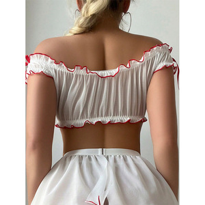 G2408051 XL сексуальный комплект нижнего белья большого размера, сетчатая ночная рубашка, экзотическая зрелая Женская милая униформа для медсестры - Product Image 6