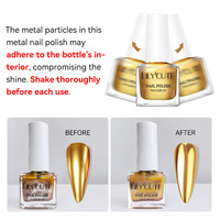 LILYCUTE Vernis à ongles métallique effet miroir argent et or 7 ml, marque privée, super brillant, vernis à ongles chromé pour salon