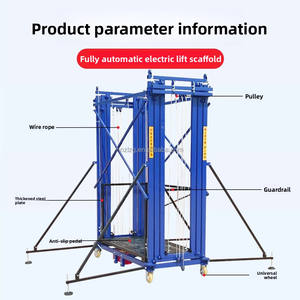 Échafaudage électrique pliable, <span class=keywords><strong>mobile</strong></span>, intérieur/extérieur, décoratif, échelle de transport, 12 m, treuil à câble métallique - Product Image 3