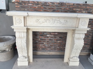 Cheminée en marbre sculpté <span class=keywords><strong>à</strong></span> la main, décoration d'intérieur en <span class=keywords><strong>pierre</strong></span> <span class=keywords><strong>naturelle</strong></span> - Product Image 6