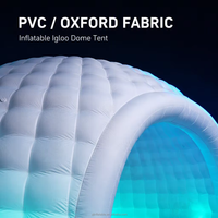 Igloo gonflable personnalisé en tissu Oxford imperméable avec éclairage LED pour festivals et fêtes en plein air