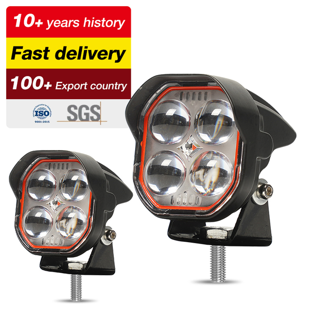 Mini Lens LED Work Light Devil's Eye DRL Spotlight Universal for Motorcycle Car Truck Bike Off-road External Driving Lamp