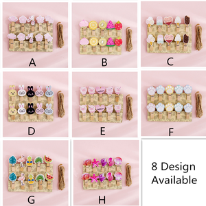 10 unids/pack lindo fruta Animal helado etiquetas de madera boda fiesta mensaje carpeta tarjeta foto Titular Escuela Oficina suministros - Product Image 6