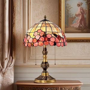 Tiffany Style Table Lamp E26 LED Warm <b>Light</b> Bedroom Bedside Lamp - Product Image 1
