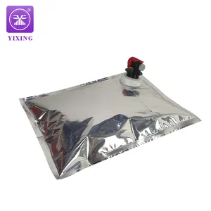 Tùy Chỉnh 1L-220L Nhôm Nhiều Lớp Lá Nước Trái Cây Chất Lỏng Rượu Vang Túi BIB vô trùng Trong Hộp Với Bướm Van Dispenser Vòi