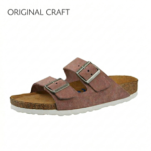 Sandalias de Ante Vacuno Premium OEM, Sandalias de Corcho de Cuero Genuino Personalizadas, Marca Privada, Logotipo Personalizado, Doble Hebilla, Mules Ergonómicos - Product Image 2