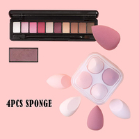 Ensemble d'éponges de beauté de haute qualité 4 pièces/boîte avec logo personnalisé ensemble d'éponges de maquillage souples sans latex