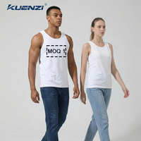 Débardeur unisexe Kuenzi en coton 95% et élasthanne 5% (220 GSM), doux, respirant, vierge, grande taille 6X, col rond, pour homme