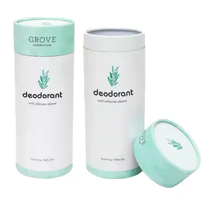 Groothandel Biologisch Afbreekbare Deodorantbuis Push-Up Cilinder Verpakking Ambachtelijke Papieren Buizen Met Aangepaste Logo