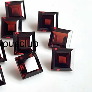 โกเมนธรรมชาติตัดสี่เหลี่ยม3มม.-หลวมโกเมนแดงคุณภาพสูงตัดสี่เหลี่ยม - Product Image 1