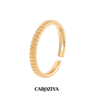 Gear Stripe Verstellbarer <span class=keywords><strong>Ring</strong></span> aus S925-Sterlingsilber, stapelbar, einfacher Stil, Schmuck, geeignet für Männer und Frauen, luxuriöse Geschenke - Product Image 1