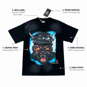 เสื้อยืดโอเวอร์ไซส์ลายพิมพ์ตัวอักษร สไตล์สตรีทแวร์ ผ้าคอตตอนผสม ระบายอากาศดี คอกลม ใส่สบาย - Product Image 3