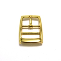 Boucle de ceinture à double barre en alliage de zinc plaqué or de 20mm pour collier-étanche et durable pour chevaux/chiens/chats