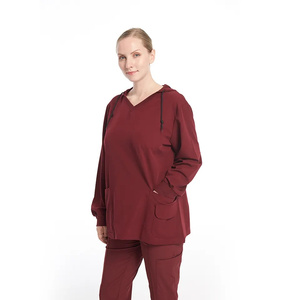 <span class=keywords><strong>Sweat</strong></span>-shirt à capuche surdimensionné de grande taille avec pantalon droit, ensembles d'uniformes d'<span class=keywords><strong>infirmière</strong></span> vierge - Product Image 5