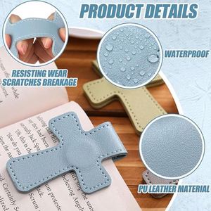 PU Leather Classic Cross Magnetic <b>Bookmark</b> Page Holder 'Thank You' Gifts Christian <b>Bookmark</b> Double-Sided Magnetic Page Clips - Product Image 3