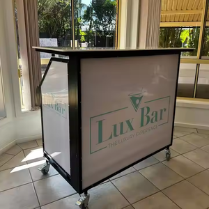 โต๊ะบาร์ LED แบบพกพา โต๊ะบาร์พับได้ เฟอร์นิเจอร์ไนท์คลับ โต๊ะบาร์ไฟ LED โต๊ะบาร์สีขาวยอดนิยม - Product Image 3