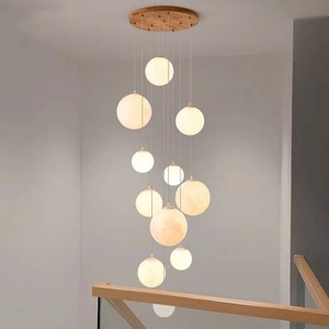 Lámpara colgante grande YW para sala de estar, lámpara de escalera suspendida de altura ajustable para Villa, Loft, edificio dúplex, nuevo Lunar - Product Image 3