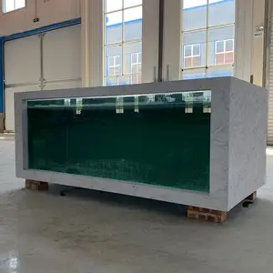 custom commercial large aquarium tank fish fiberglass modern simple 500 litre big koi tank aquarium for home decoration