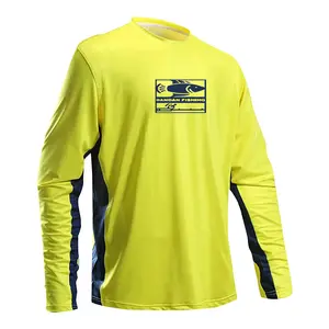 Neon Green Fishing Jersey Premium Fit Sublimation Print UPF50+ Performance Fishing Shirts Fast Dry For Men