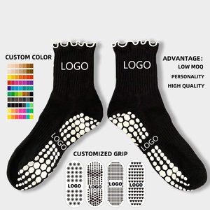 Chaussettes de sport antidérapantes pour femmes, avec broderie florale et volants, pour le fitness, le pilates, courtes, jeunes, originales, OEM, monogramme - Product Image 1
