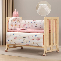 Lit bébé convertible multifonctionnel le plus vendu, design moderne, robuste, en bois massif, pieds naturels, pliable, réglable, pour la maison et l'école