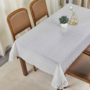 BOEN Luxury Transparent Floral Crystal Lace <strong>Table</strong> Cover Embroidered Rectangle <strong>PVC</strong> <strong>Table</strong> Runner Modern <strong>Table</strong> <strong>Cloth</strong> Outdoor - Product Image 3
