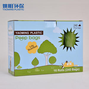 Sacchetti per Escrementi di Animali Domestici Ecologici in Amido di Mais HDPE/LDPE/HDPE+EPI/LDPE+EPI/Compostabili con Manico Facile da Legare su Rotolo - Product Image 2