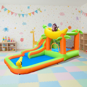Castillo Inflable Blanco Pequeño de Tela Oxford para Niños con Piscina de Pelotas NB-93016, Brincolín Inflable de Grado Comercial para Uso Doméstico - Product Image 1
