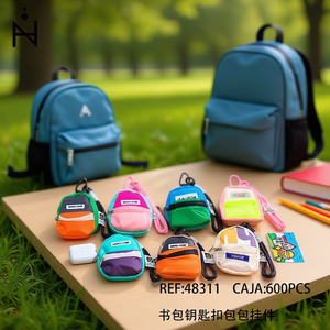 Portachiavi a Forma di Zaino, Ciondolo per Borsa, Mini Zaino Accessorio per Bambini e Adulti, Regalo alla Moda - Product Image 3