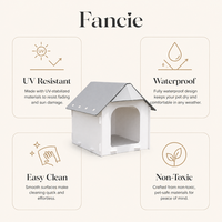Nichoir pour chien en PP écologique avec porte arquée, pour intérieur et extérieur, pour chiens de petite, moyenne et grande taille, OEM
