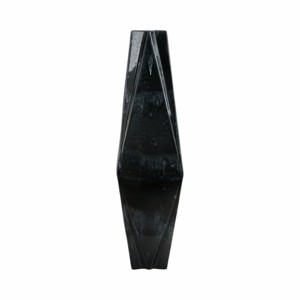Vaso in Ceramica Geometrico Angolare Moderno Nero per Soggiorno, Arredamento Casa, Camera da Letto, Ufficio - Product Image 1