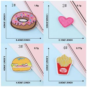Custom Cartoon Appliques Iron on Embroidery Chips Hamburg Pineapple Juice Patch for Jeans Garment Clothing - Product Image 5