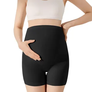 Customized Amazon Hot Sells High Waist Soft Cover Abdomen Belly Support Pregnant Safety Pants Women Activewear Maternity Shorts