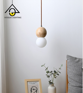 超薄黄色石灰华螺旋吊灯 - Product Image 1